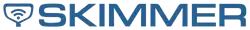 Skimmer logo: blue wordmark 'SKIMMER' with a stylized fish icon on the left.
