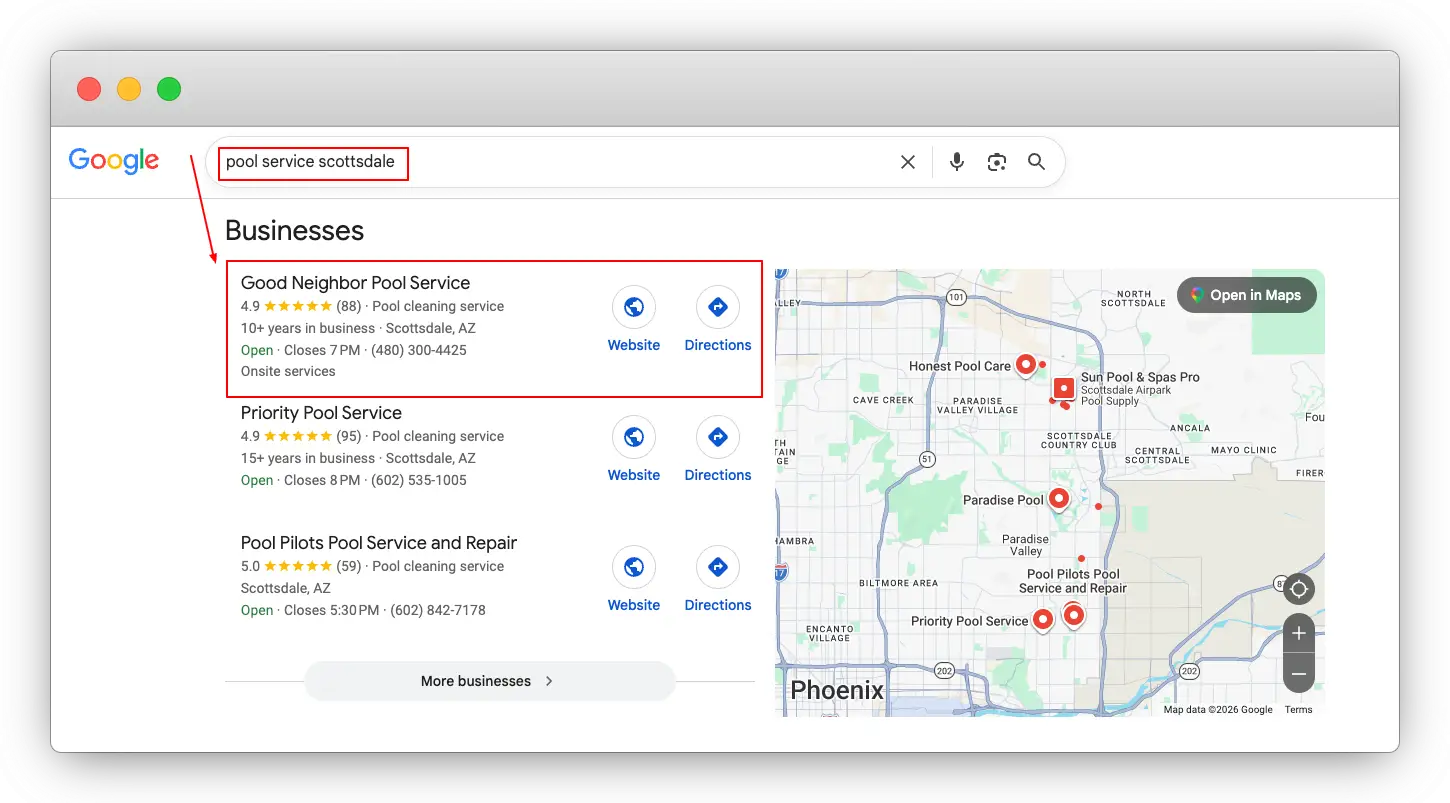 Pool Service Local SEO